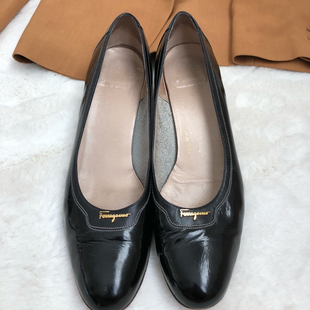 ✨Salvatore Ferragamo Black Career Office Heels